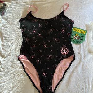 NWT Dixxon Pink Peonies Swimsuit